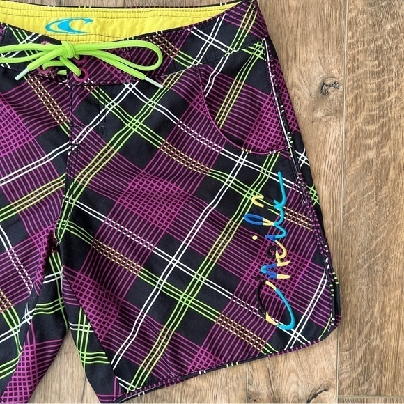 O’Neill Low Rise Plaid Boardshorts Size Small - Picture 3 of 10